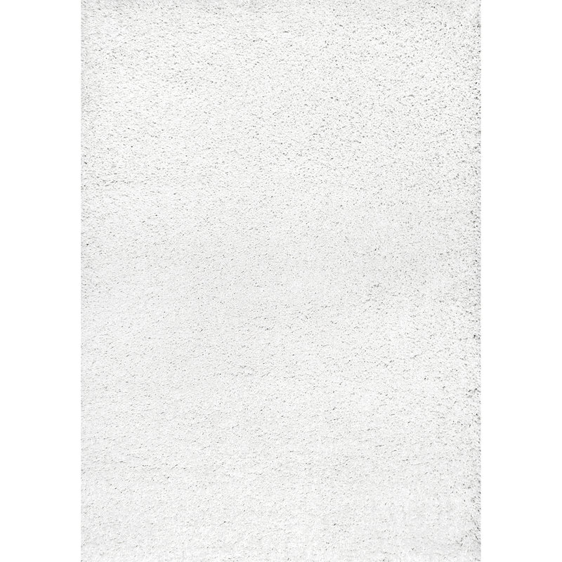 Mercer41 Exmouth Contemporary Performance Shag Off White Rug & Reviews